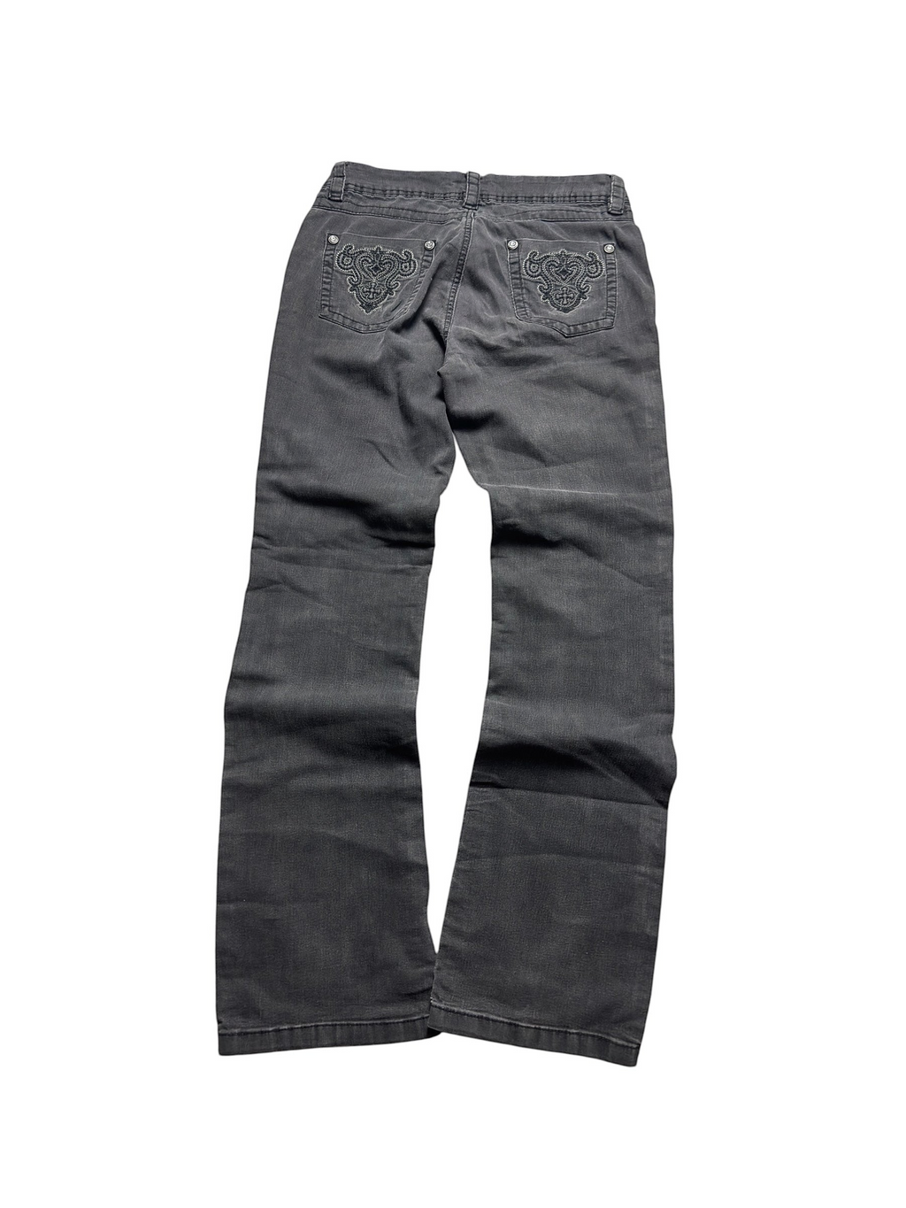 Schwarze Vintage Bootcut Jeans