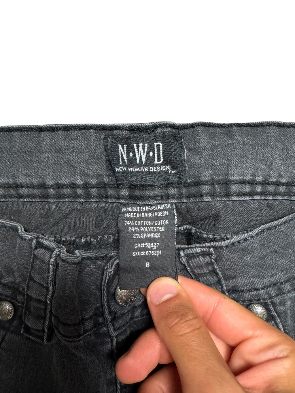 Schwarze Vintage Bootcut Jeans
