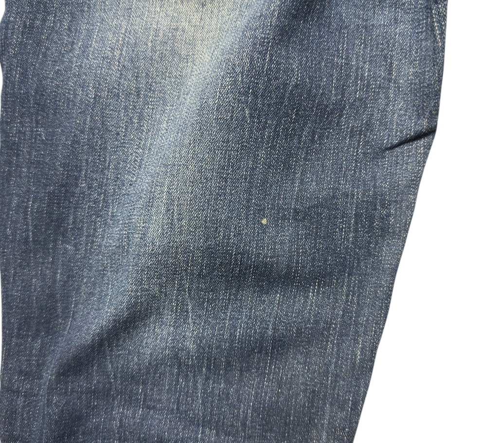 NinetyThree Zco bootcut denim jeans in dark wash with contrast stitching and distressed back pocket detail